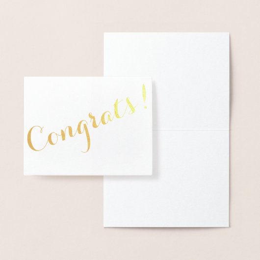 Carte Dorée Script de félicitations (Affichage)