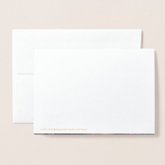 Carte Dorée Script Enregistrer la date Photo Faux Swirl Black  (Derrière avec enveloppe)