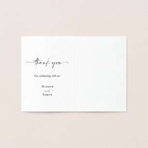 Carte Dorée Script minimaliste ELLE Foil