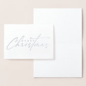 Carte Dorée Script moderne Joyeux Noël créé à la main (Affichage)