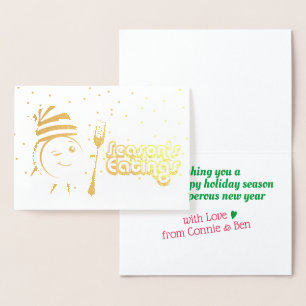 Carte Dorée Seasons manger plaque rétro Noël biscuit nourritur