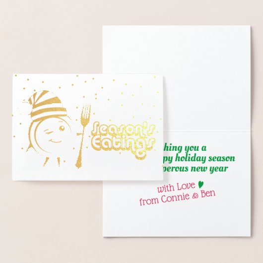 Carte Dorée Seasons manger plaque rétro Noël biscuit nourritur (Affichage)