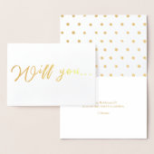 Carte Dorée Serez-vous ma demoiselle d'honneur, servante d'hon (Affichage)