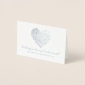 Carte Dorée Serez-Vous Ma Femme D'Accueil ? Coeur tendance (Devant)