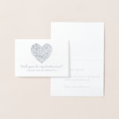 Carte Dorée Serez-Vous Ma Femme D'Accueil ? Coeur tendance (Affichage)