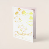Carte Dorée Serez-Vous Ma Femme D'Accueil ? Trois Bridesmaitre (Devant)