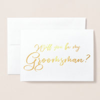 Serez-vous mon Groomsman chic calligraphie