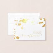 Carte Dorée Serez-vous mon maître d'honneur Personnalisé (Devant avec enveloppe)