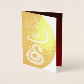 Carte Dorée Serpent vietnamien d'or Nouvel An 2025 RFC (Devant)