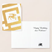 Carte Dorée Signal astrologique Capricorne Décor Foil Texte pe (Affichage)