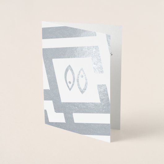 Carte Dorée SIGNE Astrologique Pisces Décor Argent Texte Perso (Devant)