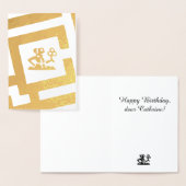 Carte Dorée SIGNE Astrologique Virgo Décor Texte personnalisé (Affichage)