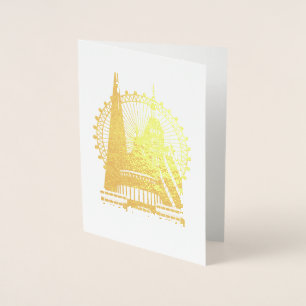 Carte Dorée Silhouette de Londres