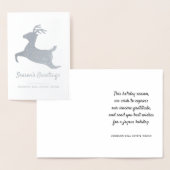 Carte Dorée Sillhouette de renne moderne | Salutations de vaca (Affichage)