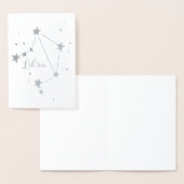 Carte Dorée Silver Foil Librairie Zodiac Constellation (Affichage)