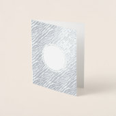 Carte Dorée Silver Zebra imprimé Personnalisé Bonjour (Devant)