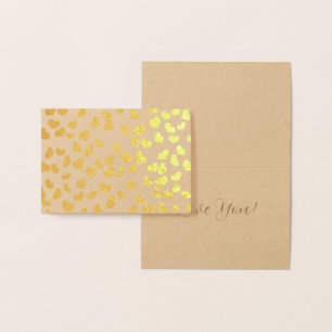 Carte Dorée Simple Élégant Cœurs d'Or Saint-Valentin