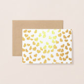 Carte Dorée Simple Élégant Cœurs Or Saint-Valentin  (Devant avec enveloppe)