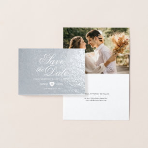Carte Dorée Simple Élégant Mariage Photo Enregistrer La Date