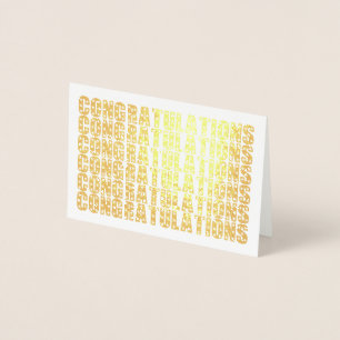 Carte Dorée Simple Félicitations Élégantes
