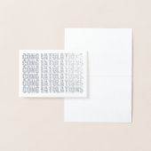 Carte Dorée Simple Felicitations Elégantes (Affichage)