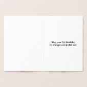 Carte Dorée Simple Gold Foil 7e anniversaire + Nom personnalis (Intérieur)