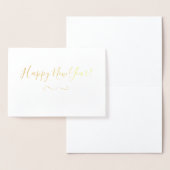 Carte Dorée Simple Gold Foil Happy New Year Cards (Affichage)