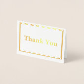Carte Dorée Simple Thank You (Devant)