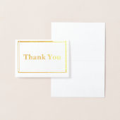 Carte Dorée Simple Thank You (Affichage)