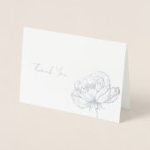 Carte Dorée Simple Thank You (Devant)