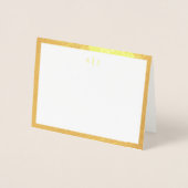 Carte Dorée Simple Two Monogram Gold Border (Devant)