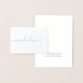 Carte Dorée Simples condoléances sympathie (Affichage)