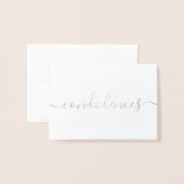 Carte Dorée Simples condoléances sympathie (Devant avec enveloppe)