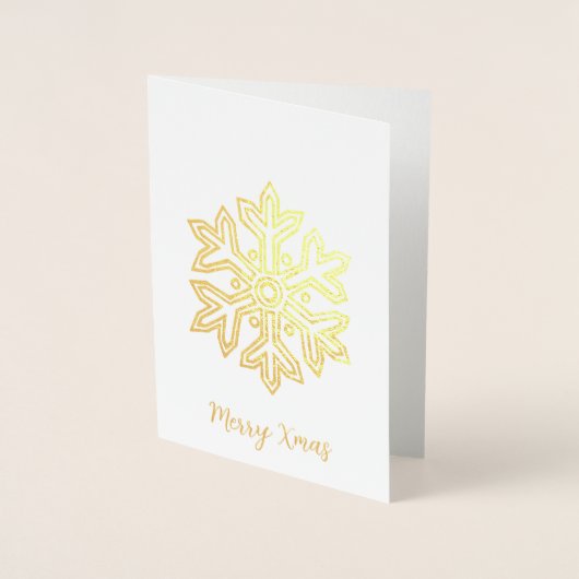 Carte Dorée Simply Christmas Collection - Flocon de neige (Devant)