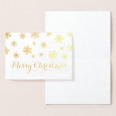Carte Dorée Snowflakes Gold Foil Joyeux Noël (Affichage)