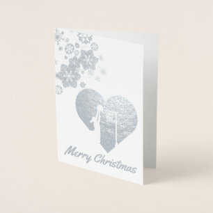 Carte Dorée Snowflakes Thème Netball Noël