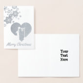 Carte Dorée Snowflakes Thème Netball Noël (Affichage)