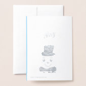 Carte Dorée snowman (Derrière avec enveloppe)