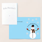 Carte Dorée snowman (Affichage)