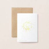 Carte Dorée Soleil et Lune (Derrière avec enveloppe)