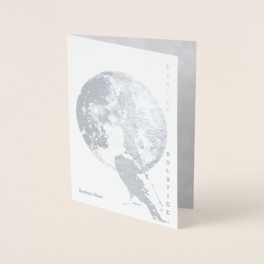 Carte Dorée Solstice d'hiver : Lune et colombe (Devant)