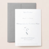 Carte Dorée Solstice d'hiver : Lune et colombe (Derrière avec enveloppe)