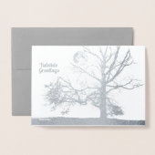 Carte Dorée Solstice d'hiver : Prospect Park, NY—vacances (Devant avec enveloppe)