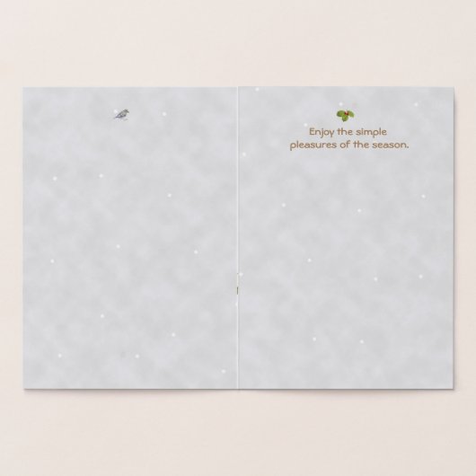 Carte Dorée Solstice d'hiver : Salutations de la nature (Intérieur)