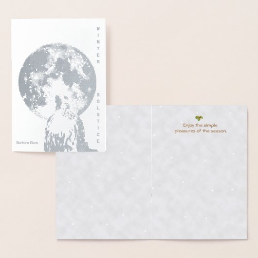 Carte Dorée Solstice d'hiver : Salutations de la nature (Affichage)