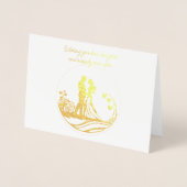 Carte Dorée Souhaitez-vous aimer, rire et heureux toujours apr (Devant)