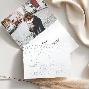 Carte Dorée Soyez ma fille aux fleurs Photo personnalisée Si