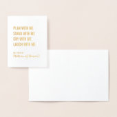 Carte Dorée Soyez Mon Plan De Matron D'Honneur Avec Moi Gold F (Affichage)