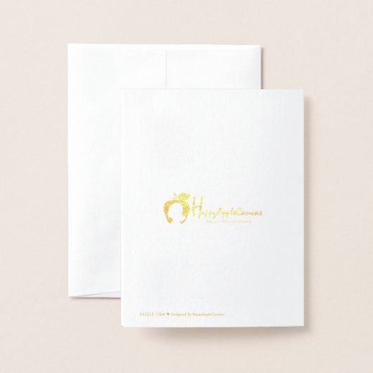 Carte Dorée Soyez Mon Plan Flower Avec Moi Gold Foil Card (Derrière avec enveloppe)