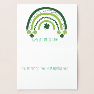 Carte Dorée St. Patrick's Rainbow Happy Whimsical Shamrock